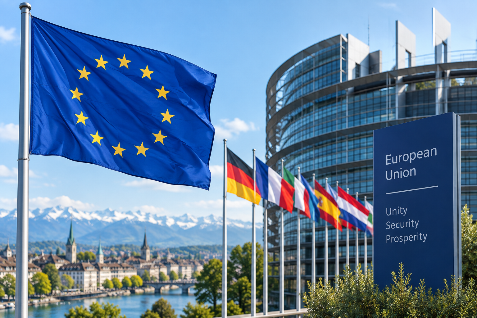 European Union flags and institutions representing CIRG FDA consulting and former FDA expertise across Europe.
